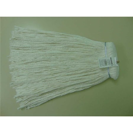 Renown 24 oz. 4-Ply White Metal Screw Type Headband Rayon Cut End Mop Head, 6PK RM-32024BKHP